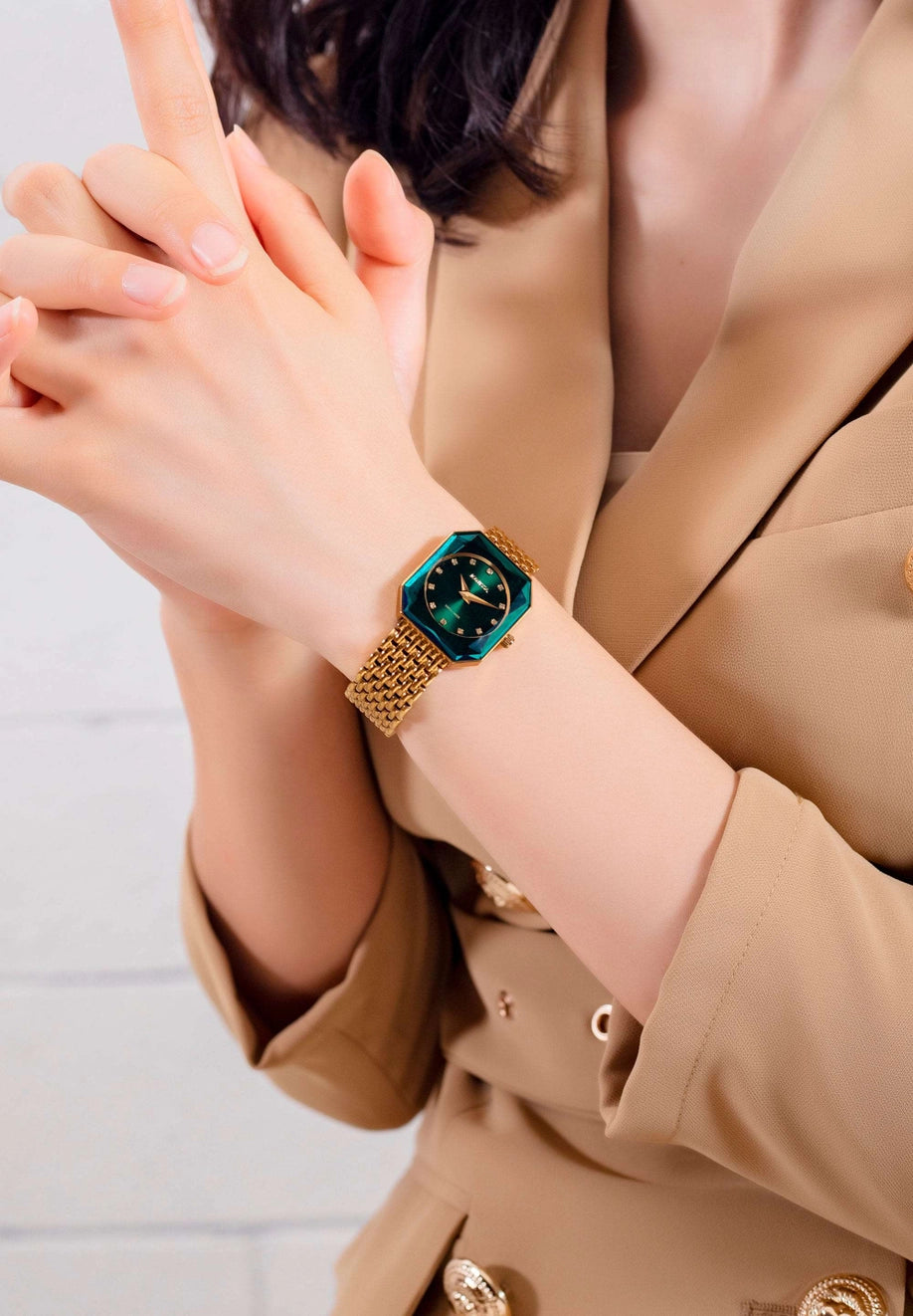 Orologio Donna Facet Radiant Verde | Eleganza Placcata Oro | Alesca Gioielli