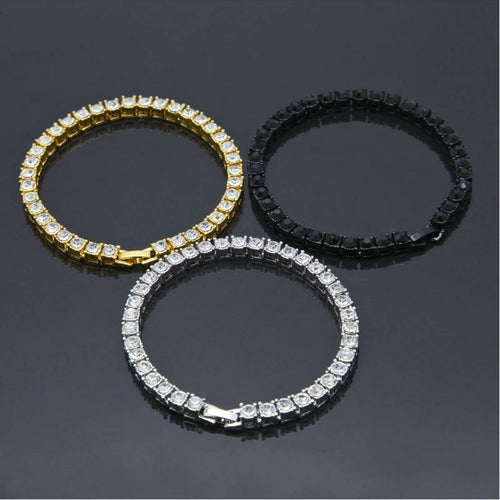 Bracciale Tennis Regolabile SOLE – Con Strass, 18–21,5 cm, Stile Bling Master