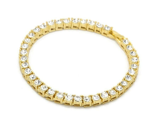 Bracciale Tennis Regolabile SOLE – Con Strass, 18–21,5 cm, Stile Bling Master