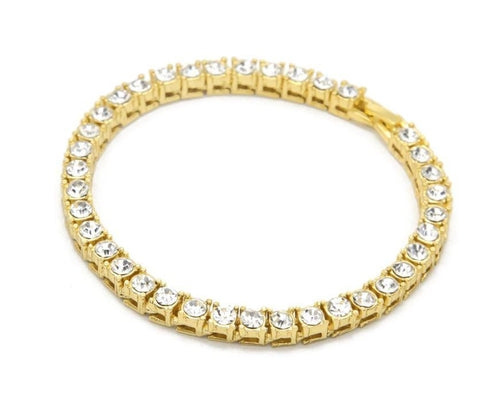 Bracciale Tennis Regolabile SOLE – Con Strass, 18–21,5 cm, Stile Bling Master