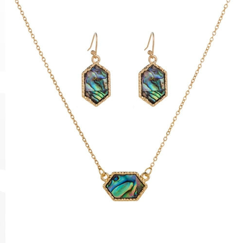 Collana a Due Fili con Pendente Abalone e Perla – Placcata Oro 14K, Stile Costiero Elegante